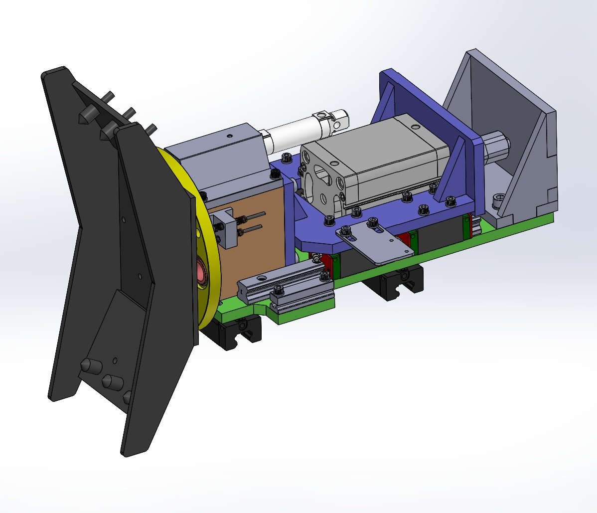 Modelo 3D de la pinza neumática para manipulación de ruedas